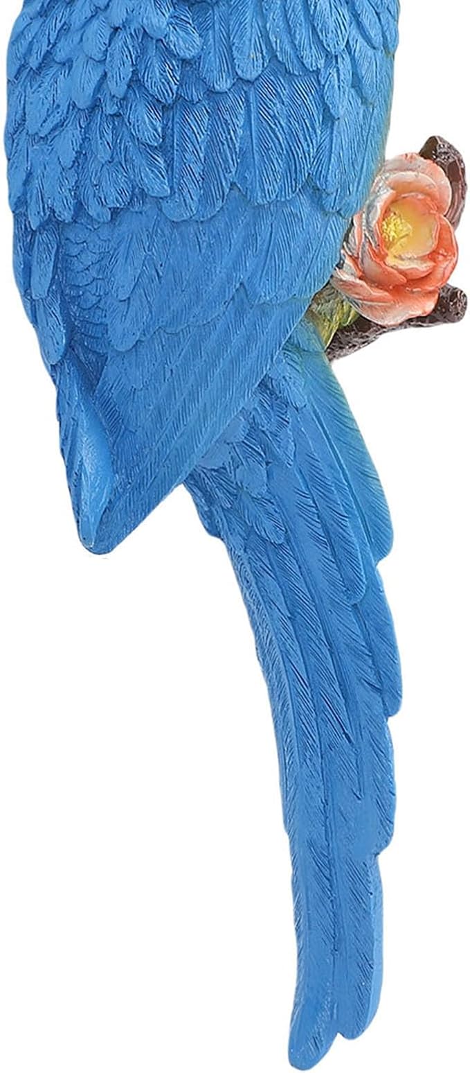 Fdit Vibrant Sculpture, Carving Weather Proof Figurine Lightweight Garden Statue with Vibrancy for Outdoor Indoor Decoration (Left Blue)
