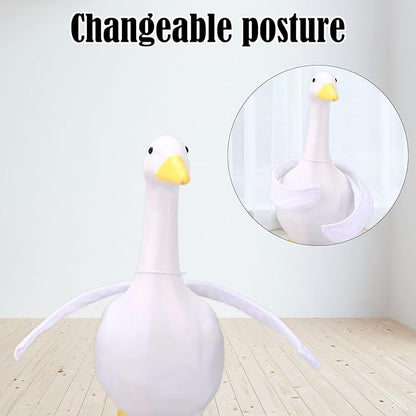 2pcs Poseable Goose Wings, Porch Lawn Goose Outfit Accessories for 23-28in/58.4-71.1cm Porch Lawn Geese Outdoor Patio Yard Decoration Accessories (White)