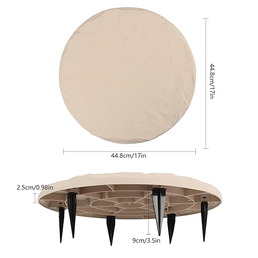 4Pcs Large Stepping Stones Outdoor Garden Walkway, Durable Plastic Pavers for Patio, Pathway, and Landscaping, Weatherproof Stepping Stones with Ground Stakes for Easy Installation