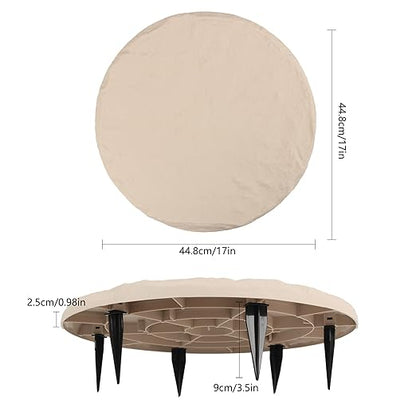 4Pcs Large Stepping Stones Outdoor Garden Walkway, Durable Plastic Pavers for Patio, Pathway, and Landscaping, Weatherproof Stepping Stones with Ground Stakes for Easy Installation