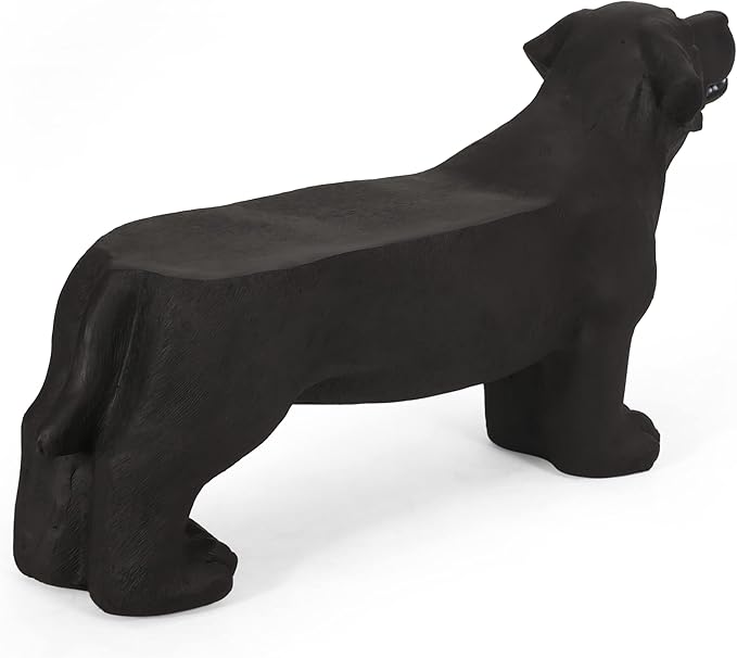 Dog Bench, Outdoor Bench, Matte Black + Black, No Assembly Required