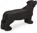 Dog Bench, Outdoor Bench, Matte Black + Black, No Assembly Required