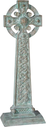 Avalon Gallery Garden Celtic Cross Statue, Stone Resin Outdoor Décor, 23.5" Tall x 9" Wide