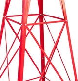 Metal Windmill for Garden Yard Decor, 8ft Tall Windmill Pinwheels Outdoor with Spinning Blades, Weather Vanes Lawn Ornaments, Weather-Resistant, Red