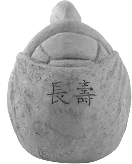 Modern Artisans Meditating Turtle - Cast Stone Garden Sculpture : Large Size, Grey Stone Finish