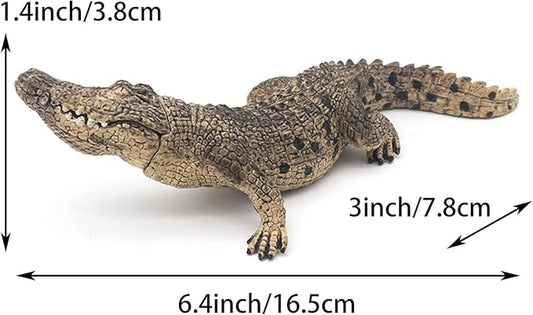 2 Pcs Crocodile Statue Outdoor Lawn Decoration Garden Garden Outdoor Decoration Miniature Statue