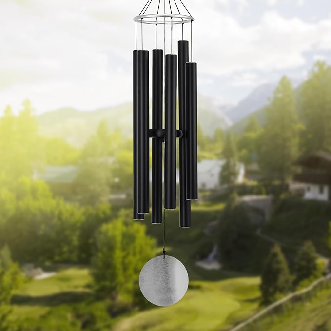 Wind Chimes for Outside Deep Tone, 42'' Large Wind Chimes Outdoor, Wind Chime Gifts for Mother's Day/Grandma (42''Black)