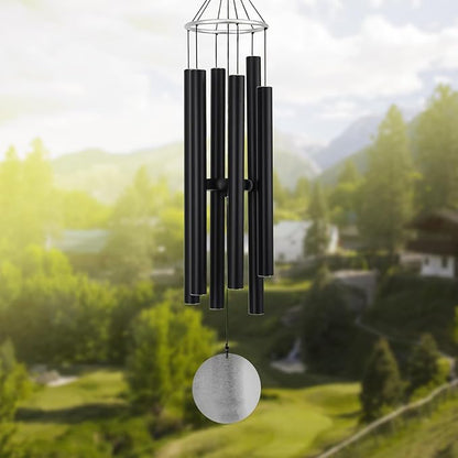 Wind Chimes for Outside Deep Tone, 42'' Large Wind Chimes Outdoor, Wind Chime Gifts for Mother's Day/Grandma (42''Black)