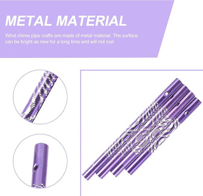 EXCEART Wind Chime Tubes Metal DIY Wind Chime Supplies 24Pcs Pre-Drilled Metal Tubes for Outdoor Garden Decor Craft Making 4.72X0.39In