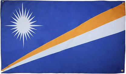 AZ FLAG Marshall Islands Flag 150 x 90 cm with 4 Eyelets for Balcony or Wall