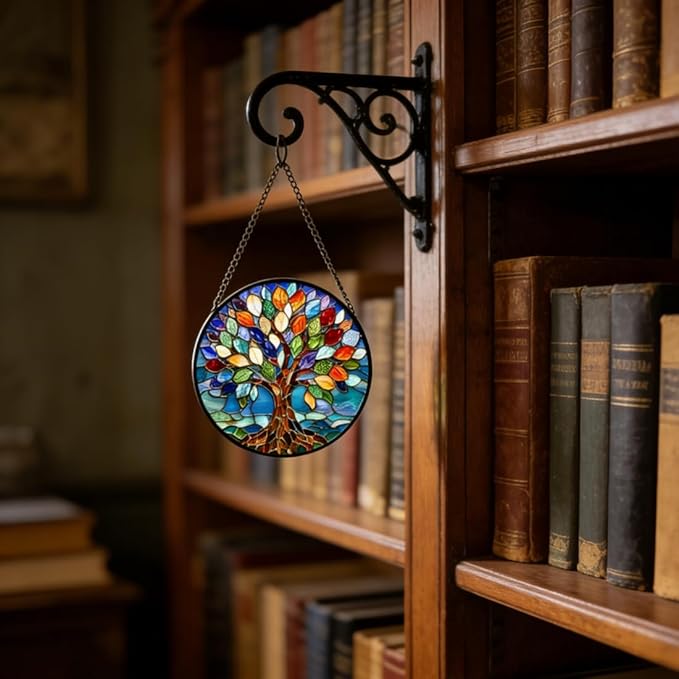 Stained Glass Window Hanging,suncatcher Stained Glass kit,Stained Glass Ornament, Garden suncatchers for Windows Hanging,Window Decor or Indoor,Gifts for Women, Lovers, Couple, Friends