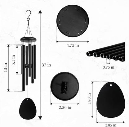 Personalized Memorial Wind Chimes for Outside Custom Photo with Name & Date, in Loving Memory - Sympathy Gifts - Keepsake Loss of Beloved One
