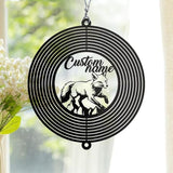Personalized Fox Metal Wind Spinner, Custom Hanging Decoration for Outdoor Spaces, Kinetic Wildlife Ornament, Rustic Garden Gift (Fox Garden Wind Spinner)