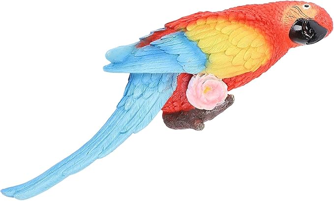Pssopp Sculpture Ornament Decor,Bright Statues Outdoor Patio Garden Statues Statues Miniature Art Carved Small Animal Rustic Wildlife Decor for Garden (Red)
