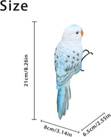 TAYASH Resin Parrot Flower Pot Hugger Decorations,Parrot Animal Sculpture Hanging Realistic Parrot Garden Ornament for Patio Yard Balcony Lawn Figurine Tree Decor (White)