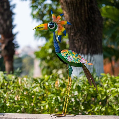Metal Bird Sculpture,35" Bird Decor Yard Statue Decorations Outdoor,Funny Sculpture for Patio, Lawn, Backyard,Housewarming Gift for Mom, Friends