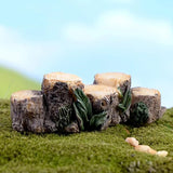 Miniature Resin Stump Micro Landscape Fairy Garden Ornament Mini Doll House Outdoor Landscape Decor Outdoor Statues Garden Sculptures Outdoor Décor Miniature Landscape