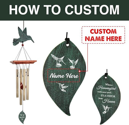 ASTARIN Memorial Custom Wind Chimes for Loss of Loved One, Wind Chimes for Patio Yard Decor, 24'' (Condolences-1)