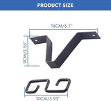 2 Pcs Heavy-Duty V-Shaped Rain Chain Gutter Adapter Clip S-Shaped Hooks Alloy Connector Holder for Rain Chains Adjustable Adapter for Gutter Chain Downspout Painted Hardware Black