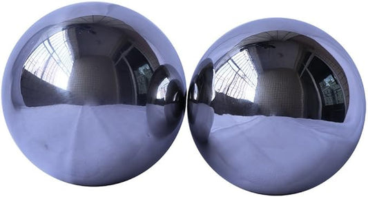 Durable Stainless Steel Gazing Balls Hollow Mirror Globe Floating Reflective Ball Polished Shiny Sphere for Home Garden Pond Outdoor Swimming Pool Decoration (10 Inch)