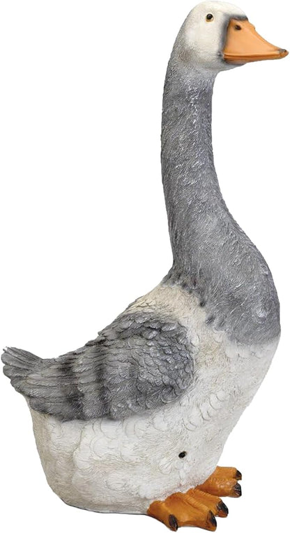 Bits and Pieces 19" Porch Goose with Motion Sensor and Honking Sound - Weather Resistant Polyresin Outdoor Garden Decor, Motion Activated Patio Decor, 19 Inches Tall x 10.5 Inches Wide