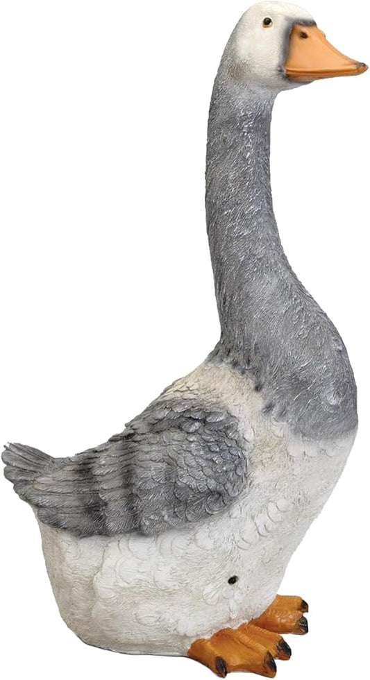 Bits and Pieces 19" Porch Goose with Motion Sensor and Honking Sound - Weather Resistant Polyresin Outdoor Garden Decor, Motion Activated Patio Decor, 19 Inches Tall x 10.5 Inches Wide
