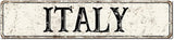 Madcolitote Vintage Country Italy Wood Sign Italy Street Signs Customized Rustic Wooden Wall Art Farmhouse Wall Decor Kitchen Wall Hanger Retro Decoration Sign Housewarming Gift 4x18in