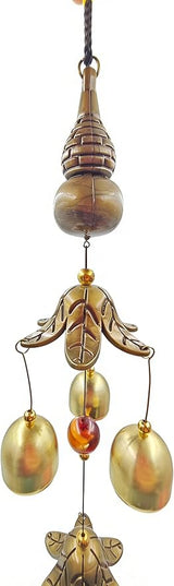 Metal Gourd Lucky Wind Bell for Good Luck Wealth and Safe， Window/Door/Home Pendant Wind Chime Chinese Feng Shui Bell(Meaning Good Fortune and Good Fortune)