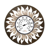 Decorative Outdoor Thermometer, Large Number Indoor Outdoor Thermometer, Black Metal Sun Wall Thermometer for Patio, Outside, Inside, Home, Garden, Room, Window, Greenhouse (13.8")