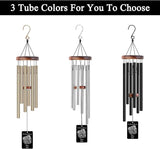 Personalized Custom Wind Chimes Memorial Engraved Gifts for Loss of Loved One Mother Dad Mom Dog Pet Customized Outdoor Sympathy Wind Chimes with Photo Text