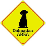 Dalmatian Crossing Xing Sign Beware of Dalmatian Dog Metal Sign Dalmatian Funny Warning Sign Crossing Zone Sign for Farm Yard Front Door Indoor Outdoor Street Sign 10x10in