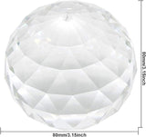 Clear Crystal Suncatcher Ball Prism Glass Sphere Faceted Gazing Ball Rainbow Maker Window Prisms Suncatcher for Window, Sun Catcher(80mm/3.15inch)
