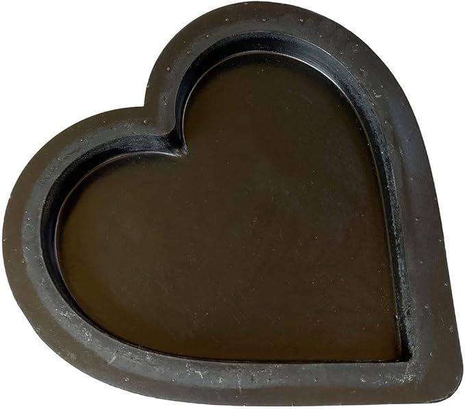 AUTUMN Plain Heart Stepping Stone Mold for Concrete Cement - DIY Walkway Stones for Garden Decor