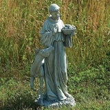 Joseph's Studio by Roman 25.5-Inch St. Francis with Horse Statue – Patron Saint of Animals, Religious Outdoor Garden Decor, Catholic Yard Figurine