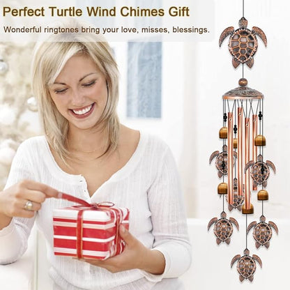 Turtle Wind Chime for Outside,Sea Turtle Gifts for Women,35IN Windchimes Outdoors Clearance,Turtle Decor for Garden Yard Porch Patio Home, Birthday Gift for Mom Grandma Friend