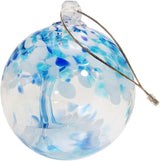 Dale Tiffany Hand Blown Glass, 6" Diameter Aqua, Tree of Life Collection, Witch Globe Hanging Garden Indoor/Outdoor Decorative Ornament Gazing Ball