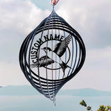 Personalized Swallow Metal Wind Spinner, Custom Outdoor Ornament for Yard Display, Kinetic Bird Art, Nature Lover Gift (Swallow Garden Wind Spinner)