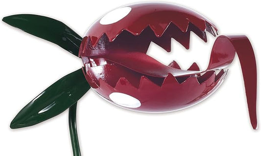 Sunset Vista Designs Yard Art Monster Gardens Venus Flytrap Decorative Garden Stake, 20-Inch, Red