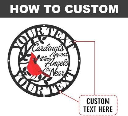 Personalized Name Garden Cardinal Metal Signs, Custom Family Name Yard Decor for Outdoor Outside, Cardinal Lawn Patio Stake Gardening Enthusiasts Grandmothers Gift