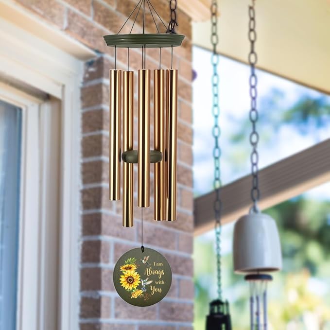 ASTARIN Wind Chimes Outdoor for The Loss of Mom Dad, Personalized Customized WindChimes for Loss of Loved One, Memorial Wind Chime as Sympathy Gift, Home Garden Patio Décor, 36''(Produced in USA)