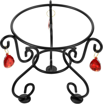 ABOOFAN Metal Mosaic Reflective Gazing Globe Base Holder 5.12 Inch Decorative Ball Stand for Garden Patio Outdoor Display