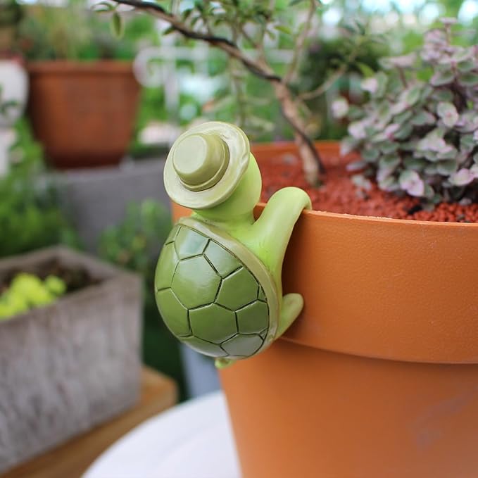 Cute Turtle Plant Pot Figurines Resin Hanging Statue Decorations for Home Garden Office Ornaments