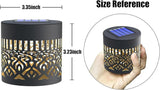 2PCS Decorative Solar Mandala Lights, Metal Solar Powered Outdoor Deck Step Wall Lights, Mandala Theme Waterproof Fence Light for Garden Post Patio Backyard Yard Decor