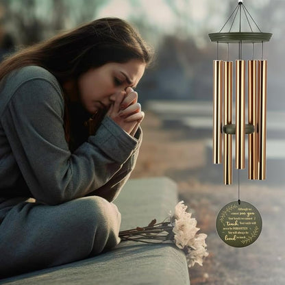 36inch Memorial Wind Chimes, Personalized Wind Chimes, Memorial Gifts, in Loving Memory for Loss of Loved Dad/Mom, Wind Chime Cardinal for Condolences/Funeral Outside (Produced in USA)