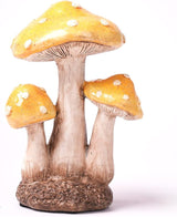SEINHIJO Mushroom Decor Sculpture Garden Gifts Statue Outdoor Fairy Figurine Modern Patio Arts Polyresin 7.1inch