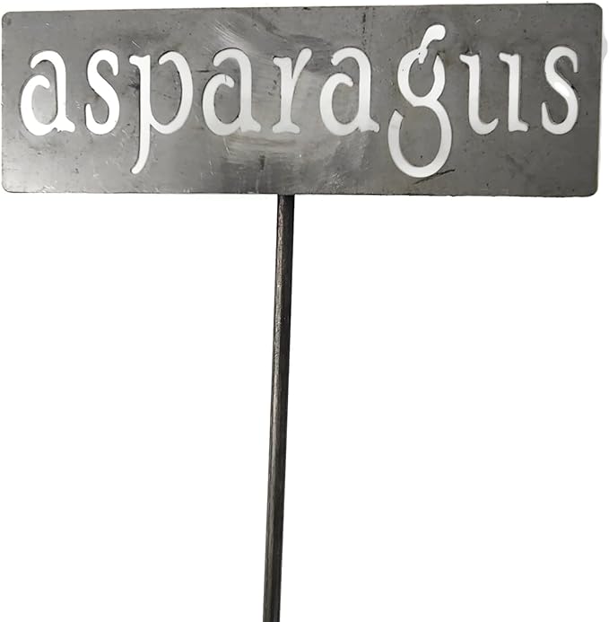 Classic Metal Garden Markers 19 Inches Tall (asparagus, Raw, Unfinished Steel (will rust with time))