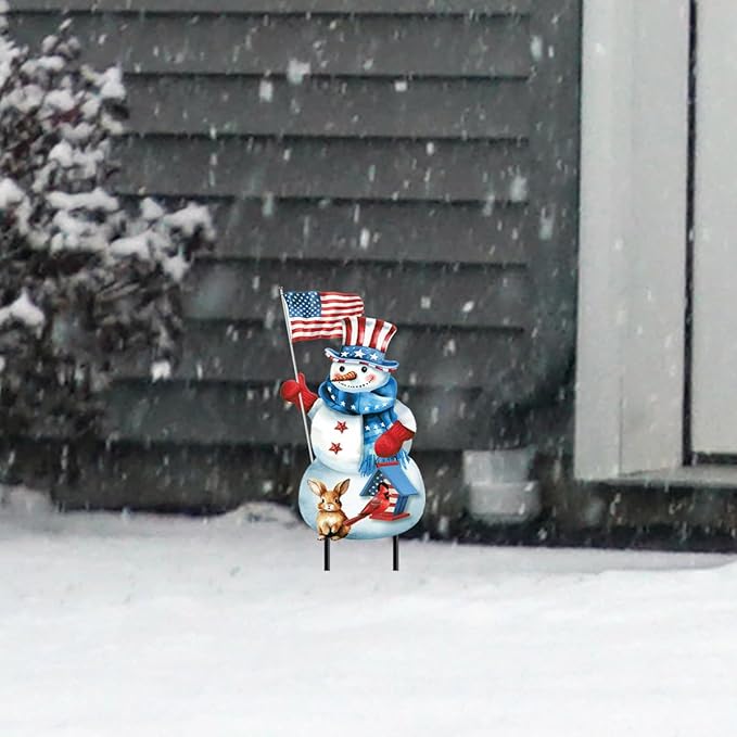 Briarwood Lane American Snowman Metal Art