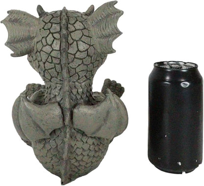 Ebros Whimsical L.O.L Soul Garden Laughing Out Loud Dragon Statue 7.75" Tall Faux Stone Resin Finish Hilarious LOL Fantasy Animated Dragons Welcome Guest Greeter Decor Figurine