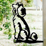 Adorable Dog Stake Decoration Yard Garden Outdoor Poodle Lawn Decor Metal Art Dog Silhouette Decoration Steel Dogs Statue Adorable Ornament Gift (Poodle)