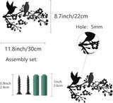 CREATCABIN Tree Branches Birds Metal Wall Decoration Minimalist Hollow Design Sculpture Wall Mounted Iron Housewarming Gifts for Living Room Bedroom Office Garden Farmhouse Country Theme 11.8x8.7in